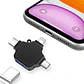 Adaptador Usb A Tipo C Multifuncional Para iPhone Y Android - Miniatura 1