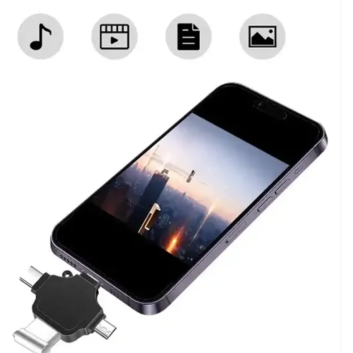Adaptador Usb A Tipo C Multifuncional Para iPhone Y Android 2
