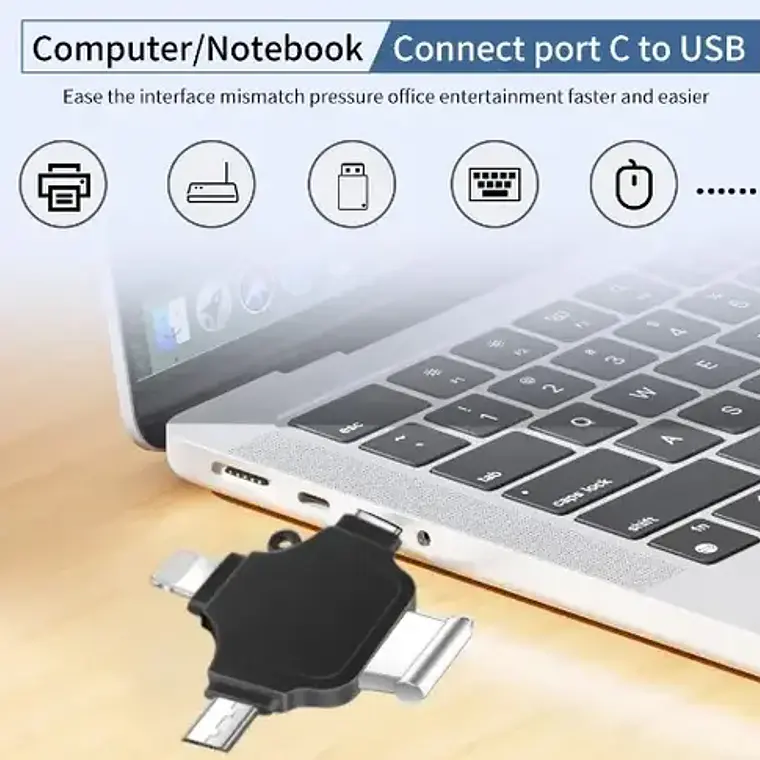 Adaptador Usb A Tipo C Multifuncional Para iPhone Y Android 4
