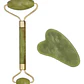 Rodillo Facial Roller Jade Doble + Piedra Gua Sha Santiago Todo Tipo De Piel - Miniatura 1