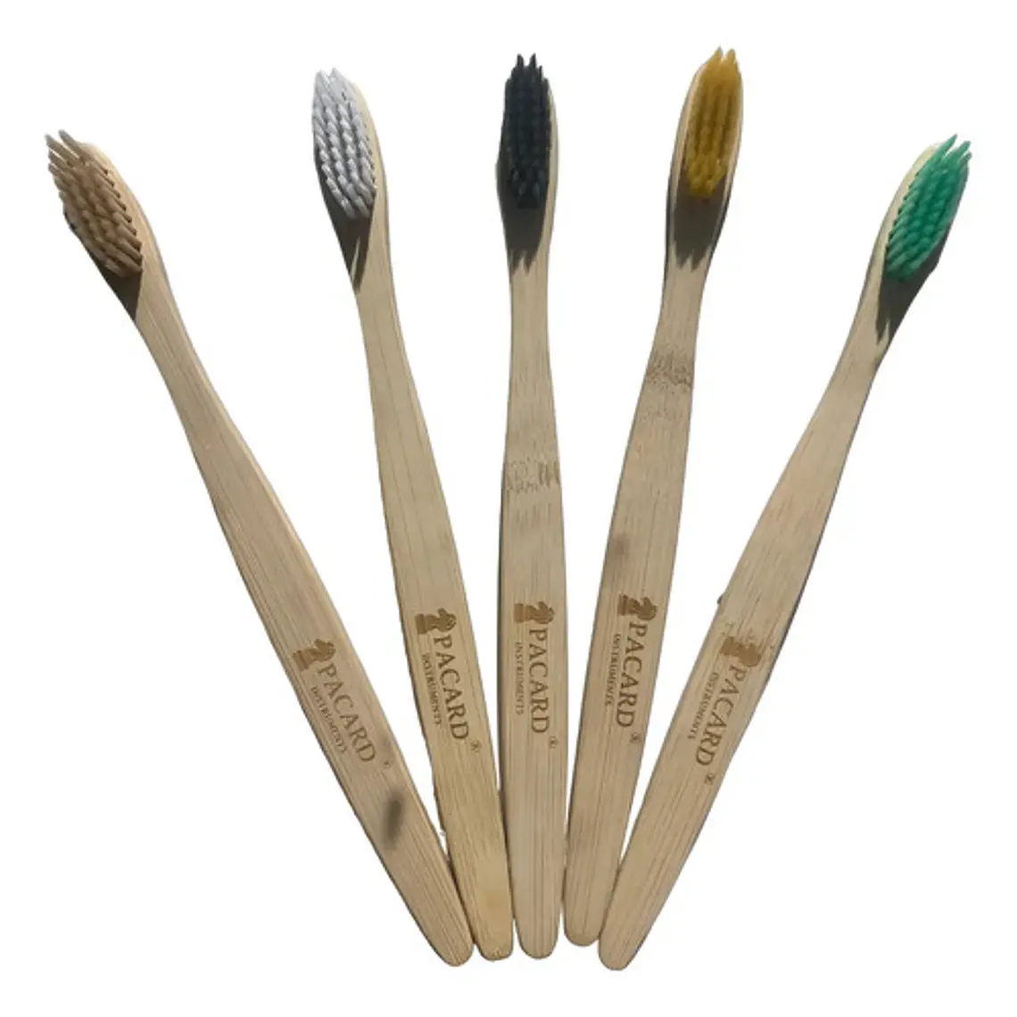30 Cepillos De Dientes De Bambú Pacard Cajas Individuales Color Variados Al Azar 1
