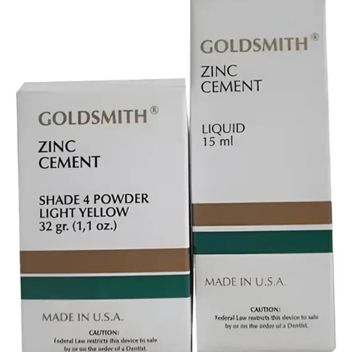 Cemento Fosfato Dental Juego Polvo Y Líquido, Goldsmith Usa 1