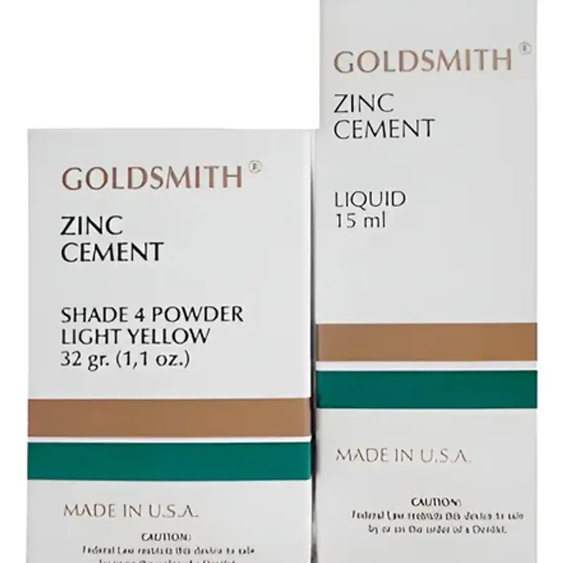 Cemento Fosfato Dental Juego Polvo Y Líquido, Goldsmith Usa 2