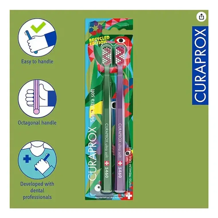 Pack Duo Cepillos De Dientes Curaprox Recycled Edition 5460 4