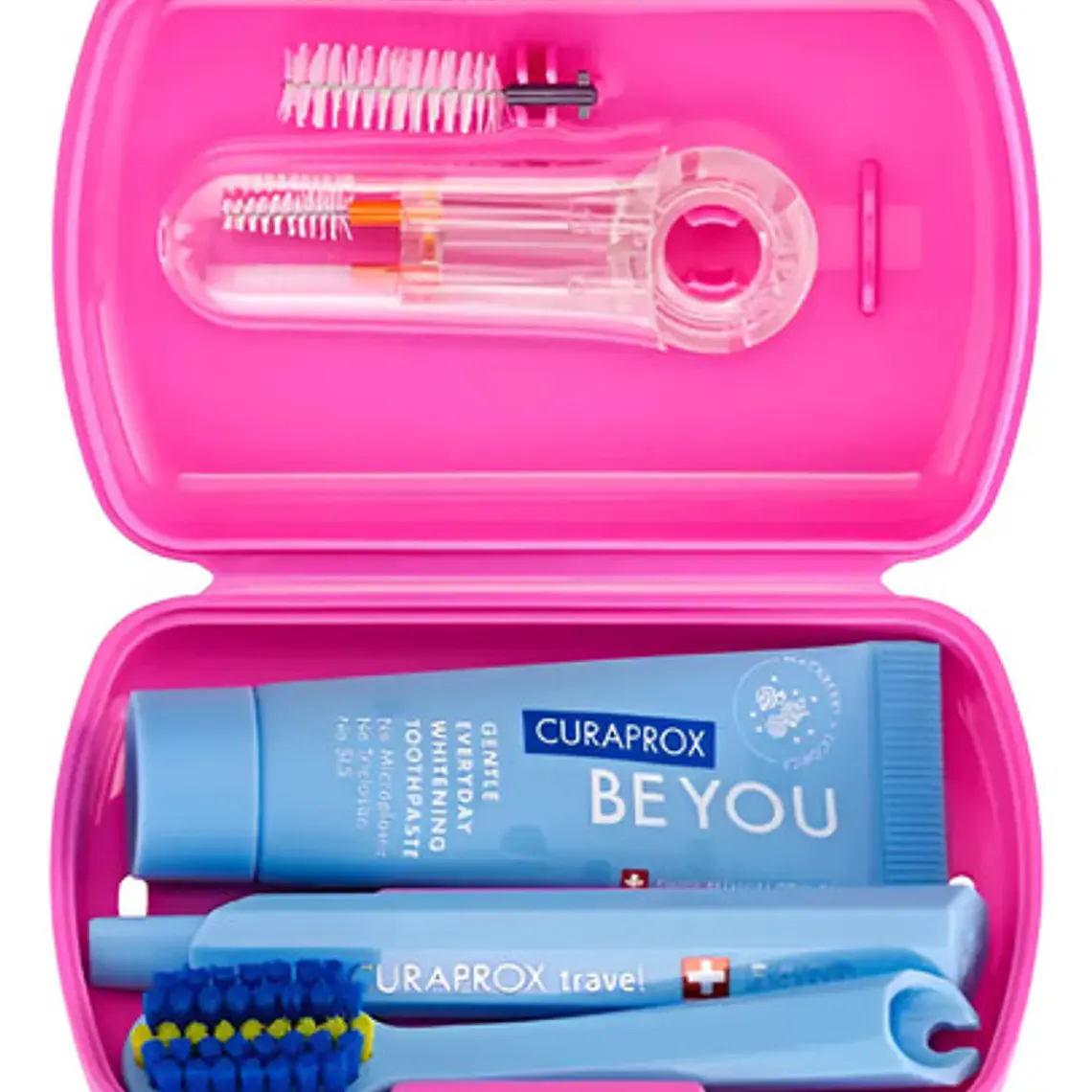 Set Dental Viaje Curaprox Ortodoncia Calidad Suiza Colores 1