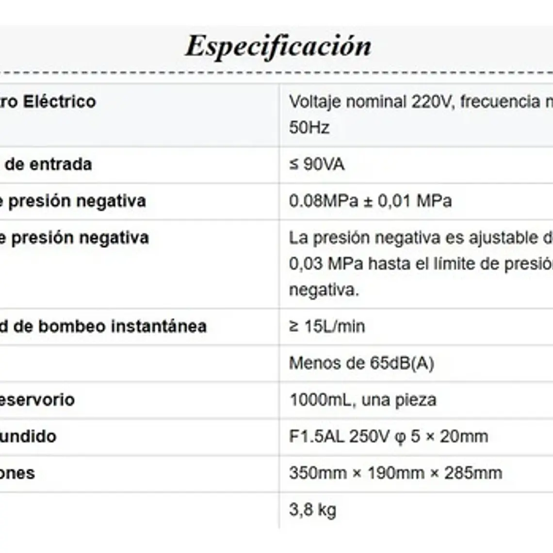 Aspirador Bomba De Succión Portátil Flemas 1000ml Yd-e 6