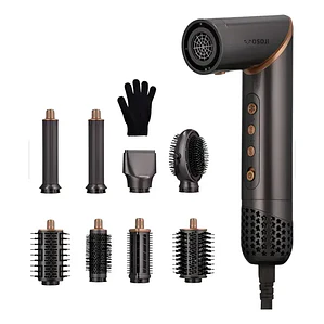 Secador Iónico Osoji Estilizador Multistyler 9 En 1 M8 Único
