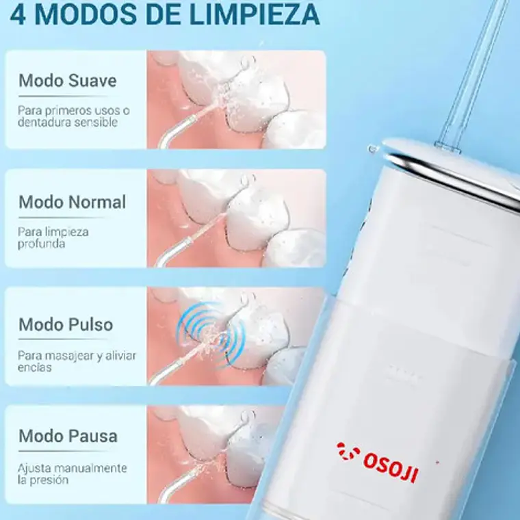 Osoji Irrigador Bucal Inalámbrico F100 Control De Presión Color Blanco 4