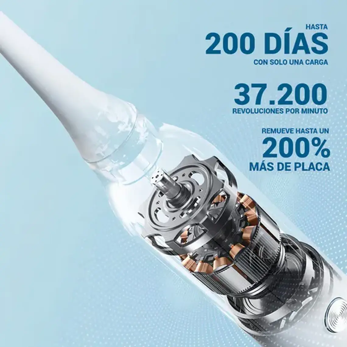 Osoji T100 Cepillo Dental Eléctrico Ultrasónico Recargable Color Blanco 5