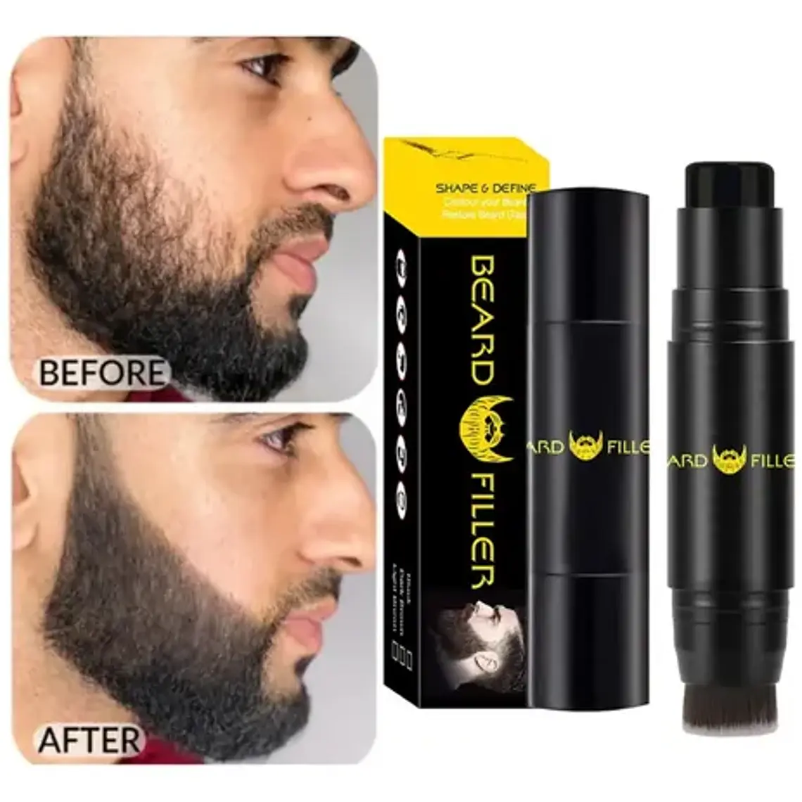 Tinte Lápiz Dual Temporal Para Barba Beard Shaping Premium 12