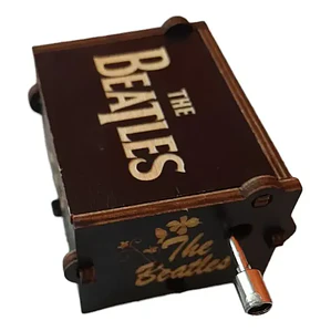 Caja Musical De Madera Con Manivela Hey Jude The Beatles