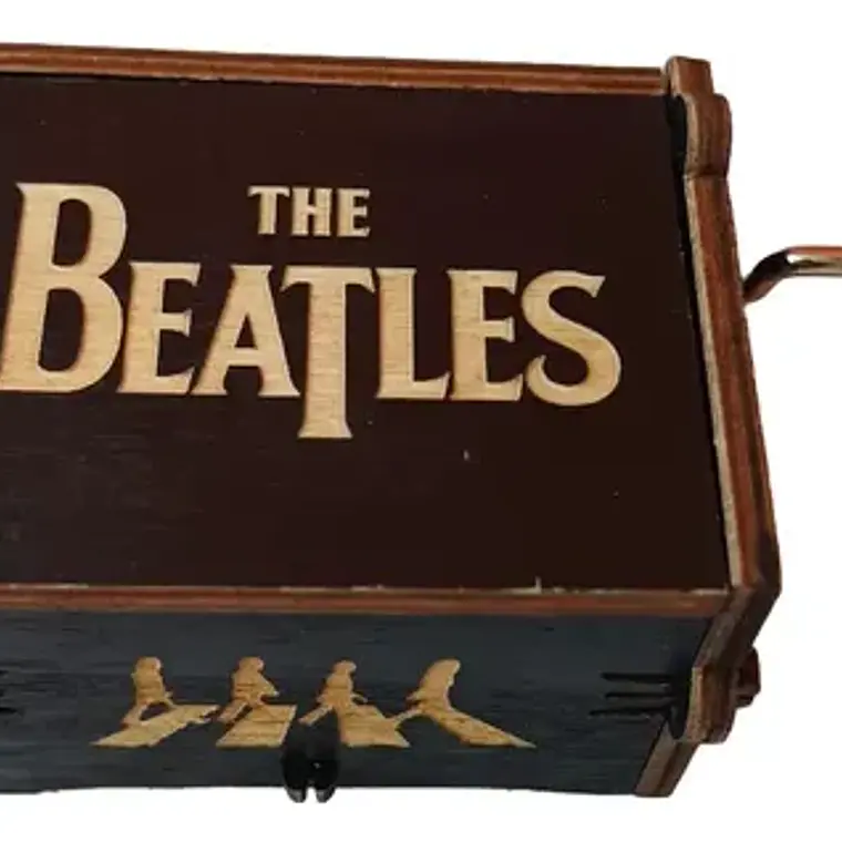 Caja Musical De Madera Con Manivela Hey Jude The Beatles 5