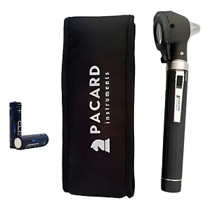 Otoscopio Led Optica +10 Conos + Pilas Recargables Por Usb Color Negro