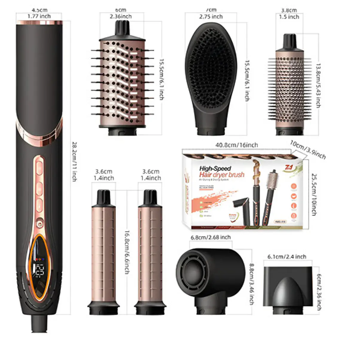 Secador Iónico Estilizador Multistyler Hair Dryer Único 10