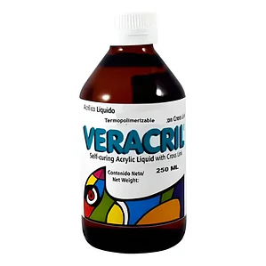 Monómero Veracril Termocurado Líquido Dental 250cc Premium