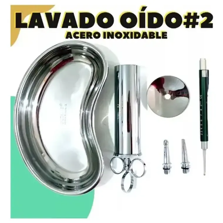 Kit Completo Lavado Oído Pacard + Linterna + Termómetro Niño 3