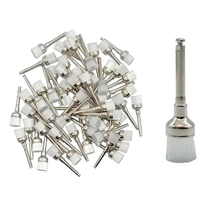 Pack 100 Escobillas Profilaxis Dental Blancas En Caja