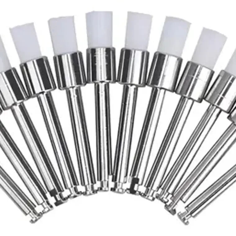 Pack 100 Escobillas Profilaxis Dental Blancas En Caja 3
