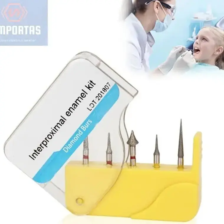 Fresas Kit Interproximal Para Pulido Dental Set 5u Santiago Amarillo 10
