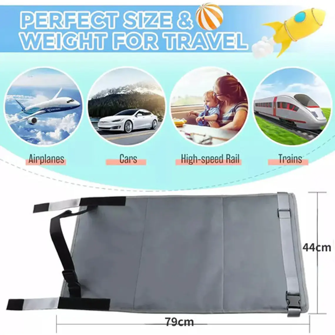 Cama Portable Avión Para Niños Y Bebés Hamaca Comodidad 8