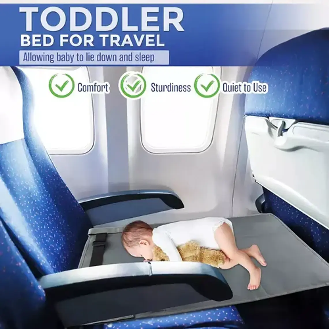 Cama Portable Avión Para Niños Y Bebés Hamaca Comodidad 15