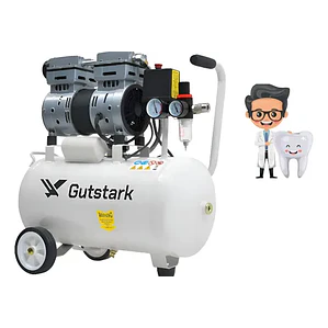 Compresor Dental Libre De Aceite Silencioso 25lts 1hp Prof. Color Blanco Fase Eléctrica Monofásica Frecuencia 60