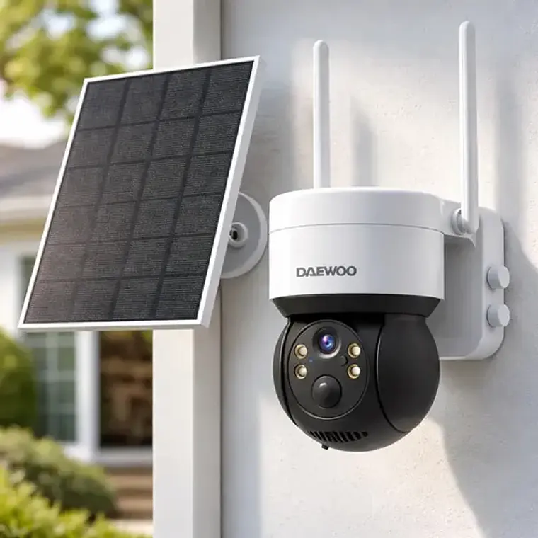 Camara Ip Seguridad Exterior C/panel Solar Daewoo Di-sc43s Color Blanco 5