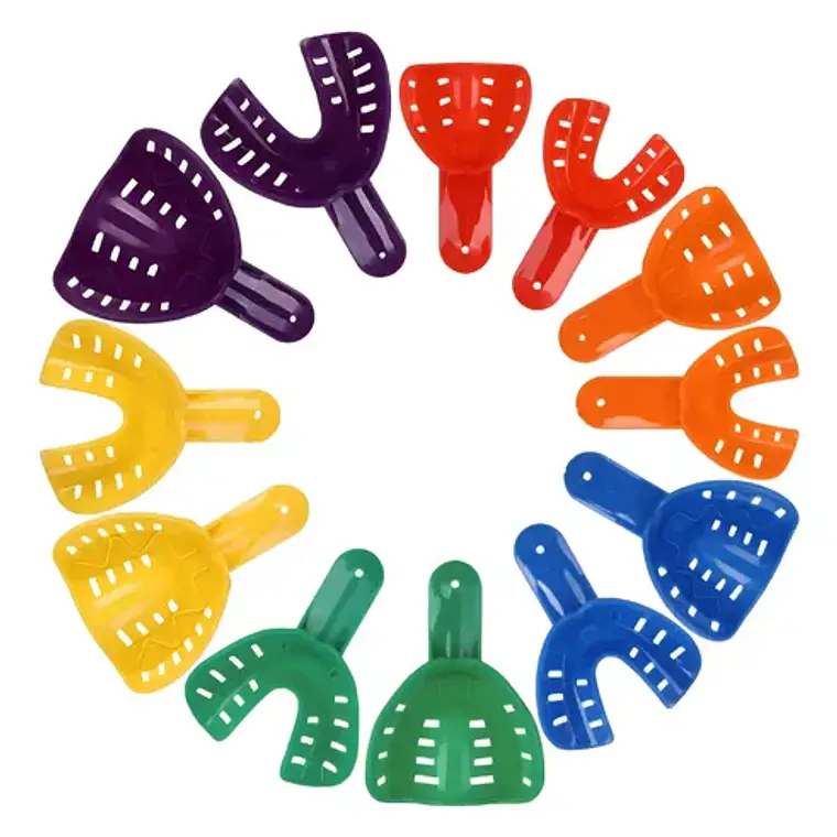 Set 12 Cubetas Impresion Dental Azdent Colores Adulto/niños 1
