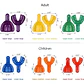 Set 12 Cubetas Impresion Dental Azdent Colores Adulto/niños - Miniatura 3