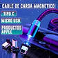 Cable Cargador Rápido Magnético Universal Todos Celulares - Miniatura 5