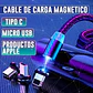 Cable Cargador Rápido Magnético Universal Todos Celulares - Miniatura 12