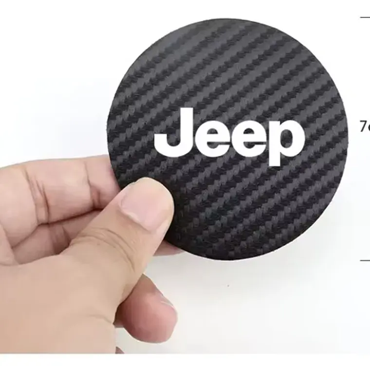 Posa Vasos Goma 7cm Diámetro Logo Jeep X 2 Unidades Santiago 5