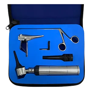 Otoscopio Veterinario Pinza Hartmann Pacard Estuche Plateado