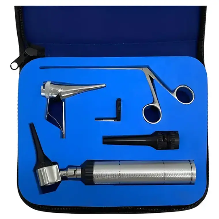 Otoscopio Veterinario Pinza Hartmann Pacard Estuche Plateado 1