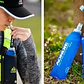 Botella De Agua Plegable Aonijie Trail Running 350ml Color Azul - Miniatura 2