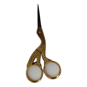 Tijera Ave Fénix Dorada Barberia O Cejas Profesional 9cms Color Dorado Oscuro