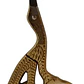 Tijera Ave Fénix Dorada Barberia O Cejas Profesional 9cms Color Dorado Oscuro - Miniatura 1