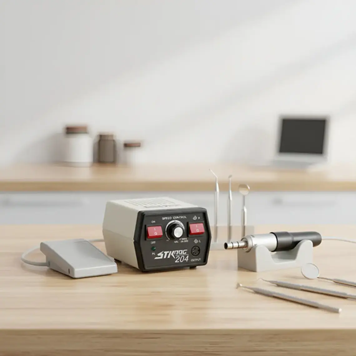 Micromotor Eléctrico Salida Dental / Podología Strong 204 E 6