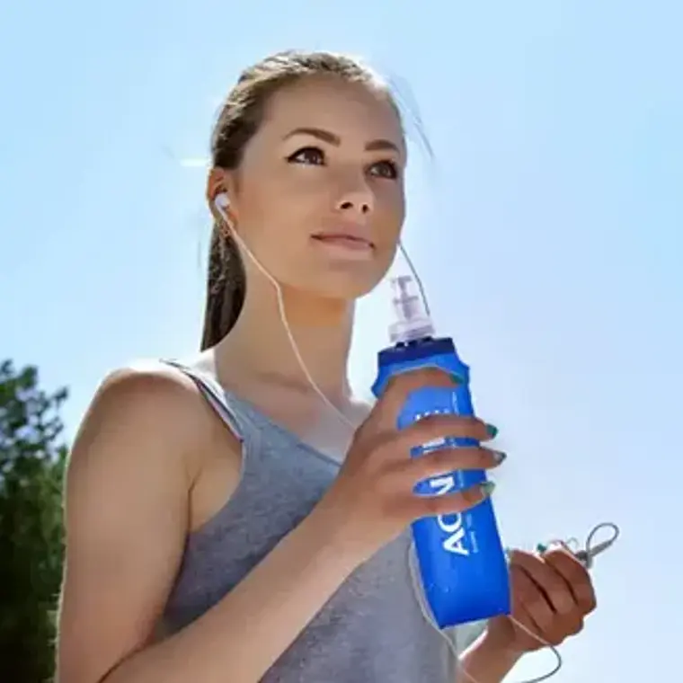 Botella De Agua Plegable Running Única 620cc Pacard Color Azul 5