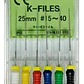 Limas K Files Set 6u Endodoncia Acero Medidas Variedades - Miniatura 7