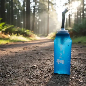 Botella De Agua Plegable Running 350cc Pacard Color Azul