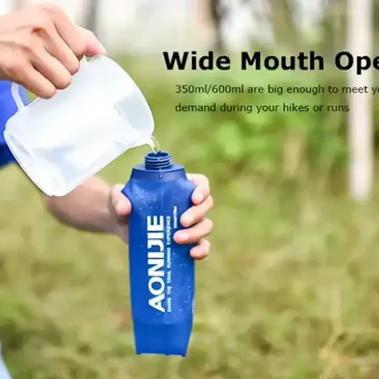 Botella De Agua Plegable Running 350cc Pacard Color Azul 9