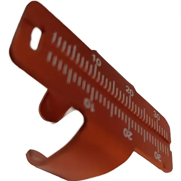 Regla Milimetrada Para Endodoncia Autoclavable Santiago Color Naranja 3