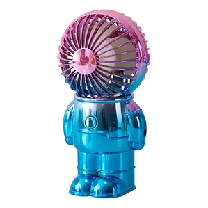 Mini Ventilador Usb Recargable Astronauta Portátil 14cm Color Azul