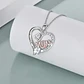 Collar Plata Corazón Pulido Cuarzo Moda Mom Forever Plateado - Miniatura 2