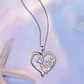 Collar Plata Corazón Pulido Cuarzo Moda Mom Forever Plateado - Miniatura 4