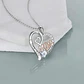 Collar Plata Corazón Pulido Cuarzo Moda Mom Forever Plateado - Miniatura 5
