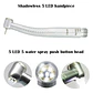 Turbina Dental Push Única 5 Led En Cabezal Premium Pacard Color Plateado Midwest - Miniatura 10