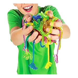 Manos Pegajosas Set 10 Unidades Juguete Pegajoso Colores Random