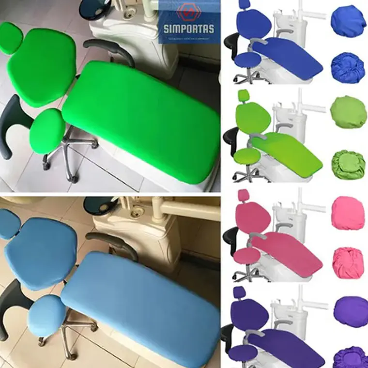 Funda De Cuero Pu Para Sillón Dental Set Calidad Santiago Color Azul Claro 1